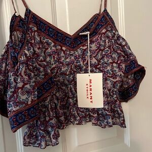 ISABEL MARANT Garuva Top Ecru FR34/xs $330